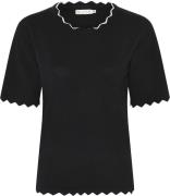 Micha Bbtshirt_ Bbviscoseknitw. Edge Kvinde Black Kortærmede T-shirts ...