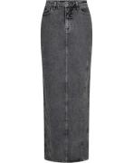 ROTATE Birger Christensen Rhinestone Denim Skirt Kvinde Grey Denim Max...