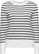 Esprit CO Crew Stripe Kvinde Off White 2 Sweaters Str L - hos Magasin