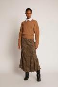 MUNTHE Carson Ecovero Viscose Skirt Kvinde Brown Maxi Nederdele Str 40...