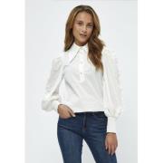 Minus Hellen Pearl Shirt Kvinde Cloud Dancer Langærmede Skjorter Str 4...