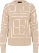 Soaked in Luxury Slcabba Pullover LS Kvinde Plaza Taupe Monogram Sweat...