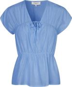 Rosemunde Blouse Kvinde Blue Heaven Kortærmede Bluser Str 40 - hos Mag...