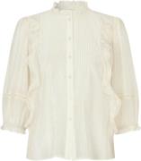 Lollys Laundry Vidall Shirt 3/4 Kvinde White Langærmede Skjorter Str L...