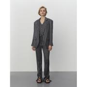 DAY Birger et Mikkelsen Allen Cotton Blend Stripe Kvinde Black Blazere...