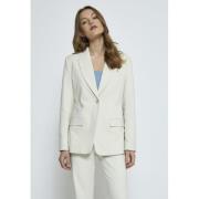 Minus Msdexa Single Breasted Blazer Kvinde Light Birch Blazere Str 40 ...