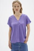 InWear Rindaiw Top Kvinde Amethyst Kortærmede Bluser Loose Fit Str 40 ...