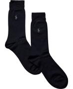 Polo Ralph Lauren Flatknit Sock 2-pack 39-42 - Ankelømper Bomuld hos M...