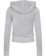 Juicy Couture Robertson Classic Velour Zip Trough Hoodie Kvinde Silver...