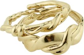 Pilgrim SUN Recycled Ring, 2in-1 set, Gold-plated one size - Ringe hos...