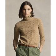 Polo Ralph Lauren Woolcashmere Cable Turtleneck Sweater Kvinde Collect...