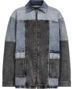 ROTATE Birger Christensen Oversized Patchwork Jacket Kvinde Medium Blu...