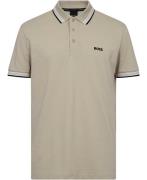 BOSS Paddy Mand Light Beige Kortærmede Poloer Str L - hos Magasin