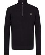 Fred Perry K8557 Mand Sort Turtlenecks Str L - Bomuld hos Magasin