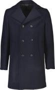 Lindbergh Recycled pea Coat Mand Blå Frakker Str S - Uld hos Magasin