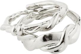 Pilgrim SUN Recycled Ring, 2in-1 set, Silver-plated one size - Ringe h...