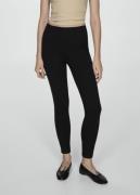 MANGO High Waist Leggings Kvinde Black Leggings Str L - hos Magasin