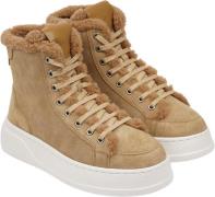 Lovelies Fajardo Shearling High Shearling Sneaker Kvinde Warm Taupe Vi...