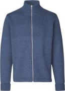 Mads Nørgaard - Copenhagen 100% Wool Klemens Zip Mand Blue Melange Swe...