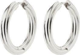 Pilgrim Edea Recycled Hoops Silverplated One size - Creoler hos Magasi...