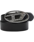 Diesel Oval D Logo B1dr Strass Belt 90 - Bælter hos Magasin