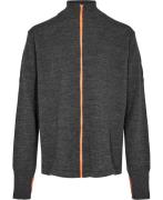 Mads Nørgaard - Copenhagen 100% Wool Klemens Zip Kontrast Mand Charcoa...