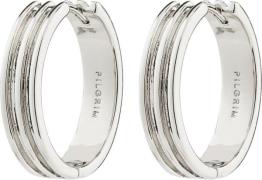 Pilgrim Bennett Recycled Hoop Earrings Silverplated one size - Creoler...