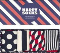 Happy Socks 4pack Classic Navy Socks Gift Set 41-46 - Ankelømper hos M...