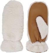 Lovelies Siena Shearling/ Leather Palm Mittens W/ Fleece Lining L - Va...