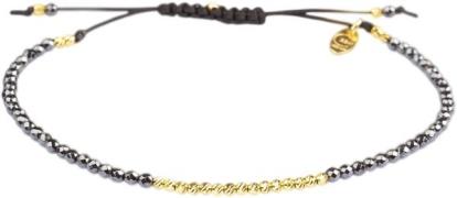 BeChristensen Olga Facet Hematite Gold One Size - Perlearmbånd hos Mag...