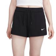 Nike Highwaisted Ribbed Jersey Shorts Kvinde Sail/black Sweatshorts St...