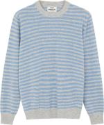 Mads Nørgaard - Copenhagen Eco Wool Stripe Kasey Sweater Kvinde Grå Og...