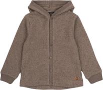 Mikk-Line Cotton Fleece Cardigan w Hood Str 92 - Melange Denver Fleece...