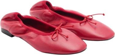 MANGO Leather Ballet Flats With bow Kvinde Red Ballerinaer Str 35 - ho...