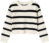 Name It Nkfnilla LS Short Knit Str 116 - Jet Stream/w. Black Stripes S...