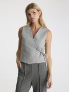 Neo Noir Samara Wrap Waistcoat Kvinde Grey Melange Veste Str 44 - hos ...