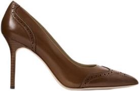 Lauren Ralph Lauren Burnished Calflynden-pm-cto Kvinde Deep Saddle Tan...