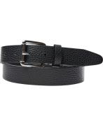 Magasin Simple Belt Black Leather w/ Silver L Bælter