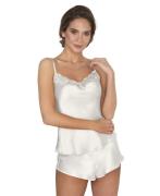 Lady Avenue Camisole med Blonde Nattrøjer & -Toppe Str S - hos Magasin