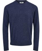 Magasin Mads 2 100% Cashmere Mand Dark Blue Melange Sweaters Str L Cas...