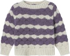 Name It Nmfnebib LS Knit BOX Str 92 - Arctic Dusk Strik hos Magasin