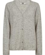 Magasin Cindi 4 RWS Wool Kvinde Light Grey Melange Cardigans Str L Uld