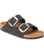 Birkenstock Arizona Big Buckle Lenb Black Gold Kvinde Black Flade Sand...