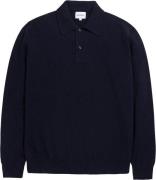 Norse Projects Marco Lambswool Polo Mand Blå Turtlenecks Str L - hos M...