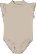 Petit Crabe Beaa Swimsuit SS, Cappuccino Str 3-4 år - Cappuccino Baded...