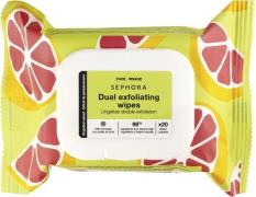 Sephora Collection Dual Exfoliating Wipes Grapefruit Extract + Fruit A...