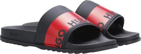 BOSS Italianmade Slides With red Logo Tape Mand 006 Sandaler Str 40 - ...