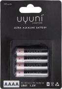 Uyuni Aaaa Battery, 1,5V, 580mah 4 Pack Black/pink - Led Stearinlys ho...