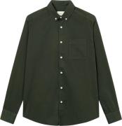 Forét Camp Light Twill Shirt Mand Dark Moss Langærmede Skjorter Str XX...