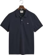 Gant REG Shield SS Pique Polo Mand Evening Blue Kortærmede Poloer Str ...